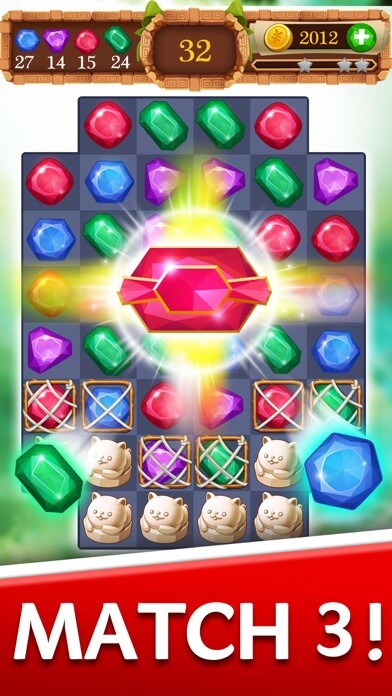 Emulate iPhone app Diamond Drop - Gems & jewel using MyAndroid