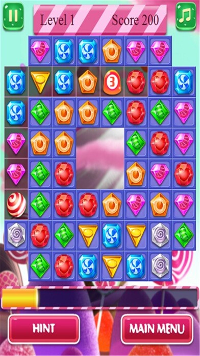 Emulate iPhone app Diamond Match3 - hot jewel games using MyAndroid Emulate iPhone app Diamond Match3 - hot jewel games using MyAndroid