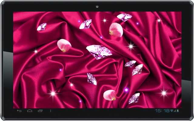 Emulate Android APK Diamonds Pink 3D LiveWallpaper