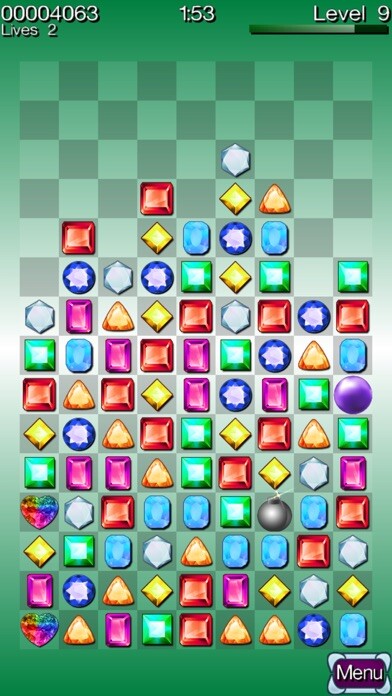 Emulate iPhone app Diamond Stacks - Connect gems using MyAndroid