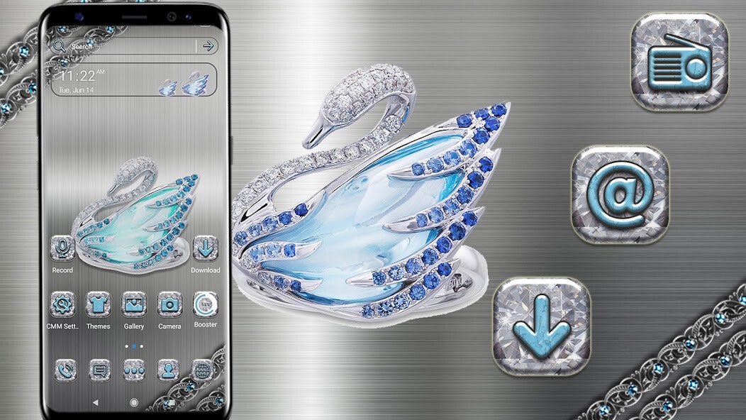 Run android online APK Diamond Swan Theme Launcher from MyAndroid or emulate Diamond Swan Theme Launcher using MyAndroid