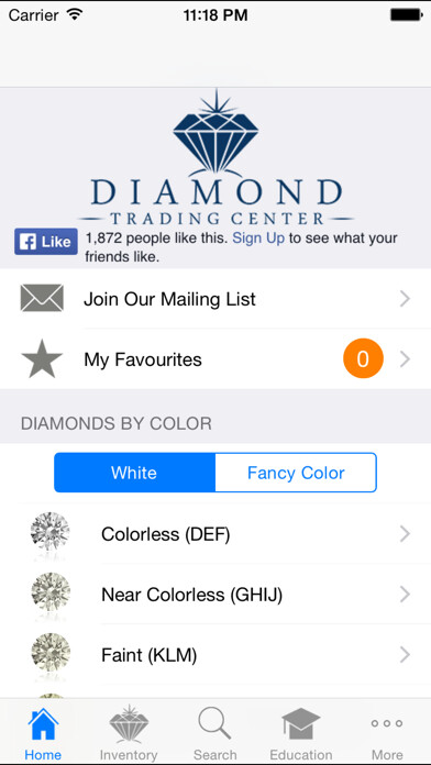 Emulate iPhone app Diamond Trading Center using MyAndroid