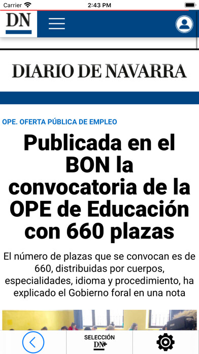 Emulate iPhone app Diario de Navarra using MyAndroid Emulate iPhone app Diario de Navarra using MyAndroid