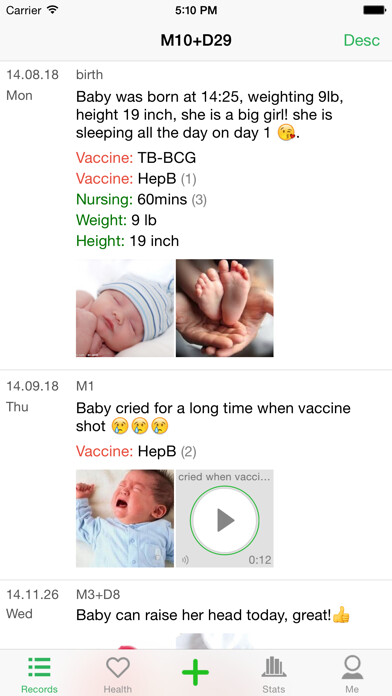Emulate iPhone app diary book for baby using MyAndroid Emulate iPhone app diary book for baby using MyAndroid