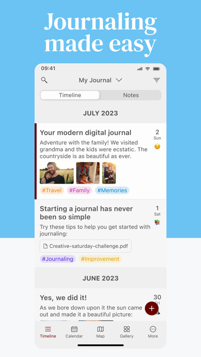 Emulate iPhone app Diary, Journal & Notes: Diarly using MyAndroid