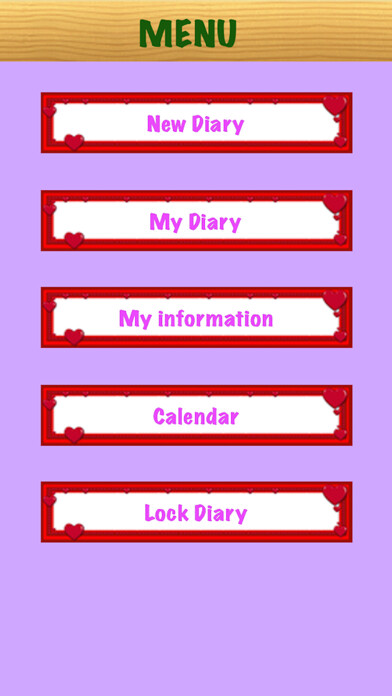Emulate iPhone app Diary Lovely - Store My Life ! using MyAndroid