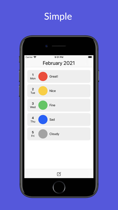 Emulate iPhone app Diary - Simple and Colorful using MyAndroid Emulate iPhone app Diary - Simple and Colorful using MyAndroid