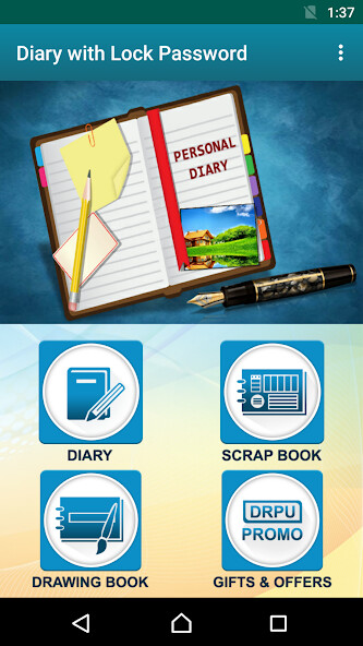 Run android online APK Diary with Lock Password & Scrapbook Notes Editor from MyAndroid or emulate Diary with Lock Password & Scrapbook Notes Editor using MyAndroid