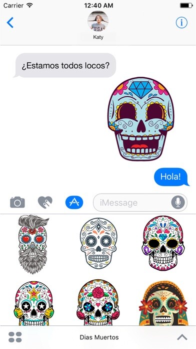 Emulate iPhone app Dias de los Muertos Skulls using MyAndroid Emulate iPhone app Dias de los Muertos Skulls using MyAndroid
