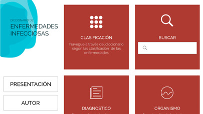 Emulate iPhone app Dicc. Enfermedades infecciosas using MyAndroid
