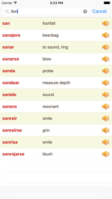 Emulate iPhone app Diccionario Español - Inglés sin conexión using MyAndroid Emulate iPhone app Diccionario Español - Inglés sin conexión using MyAndroid