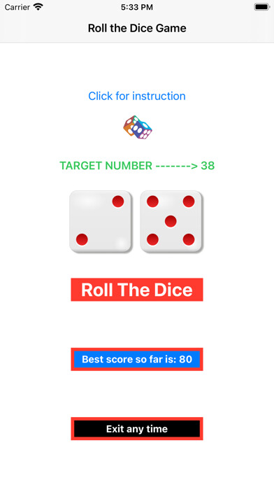 Emulate iPhone app DiceeGame luck using MyAndroid Emulate iPhone app DiceeGame luck using MyAndroid