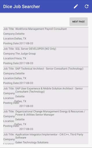 Emulate Android APK Dice Job Searcher