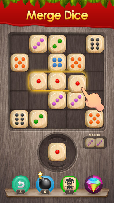 Emulate iPhone app Dice Matcher: Merge Puzzle using MyAndroid