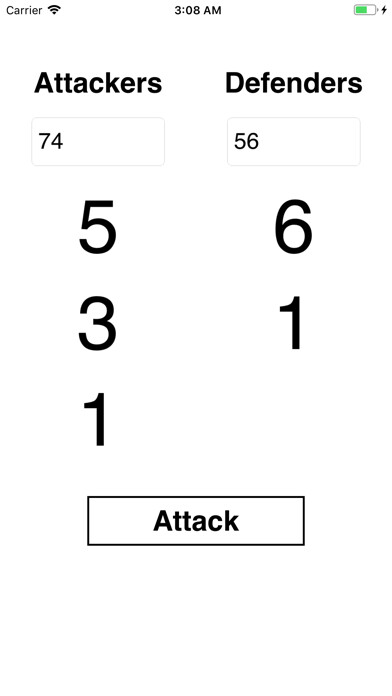 Emulate iPhone app Dice Roller for Risk using MyAndroid