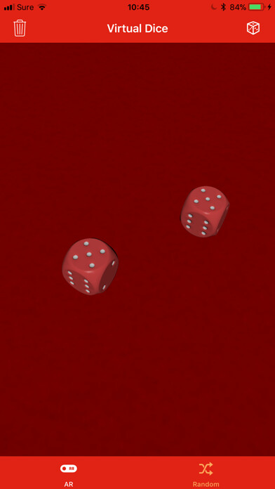 Emulate iPhone app Dice Shaker AR using MyAndroid
