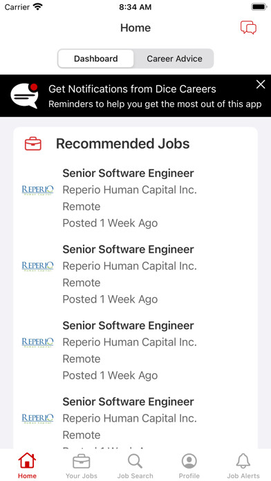 Emulate iPhone app Dice Tech Careers using MyAndroid Emulate iPhone app Dice Tech Careers using MyAndroid