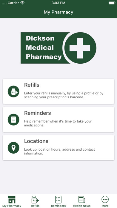 Emulate iPhone app Dickson Medical Pharmacy using MyAndroid Emulate iPhone app Dickson Medical Pharmacy using MyAndroid