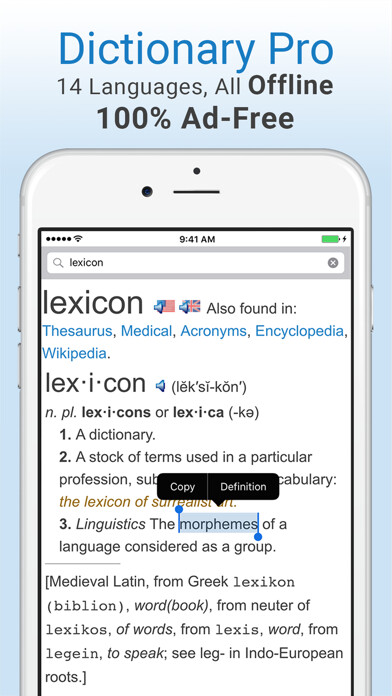 Emulate iPhone app Dictionary and Thesaurus Pro using MyAndroid Emulate iPhone app Dictionary and Thesaurus Pro using MyAndroid