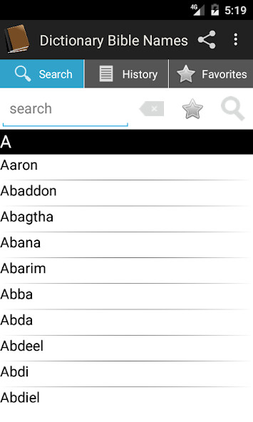 Run android online APK Dictionary Biblical names from MyAndroid or emulate Dictionary Biblical names using MyAndroid
