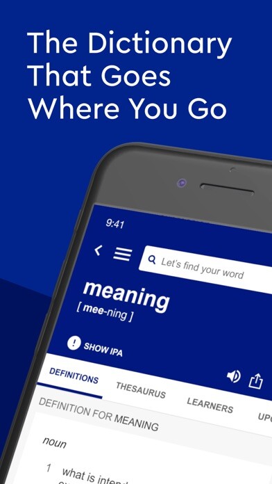 Emulate iPhone app Dictionary.com Pro English using MyAndroid