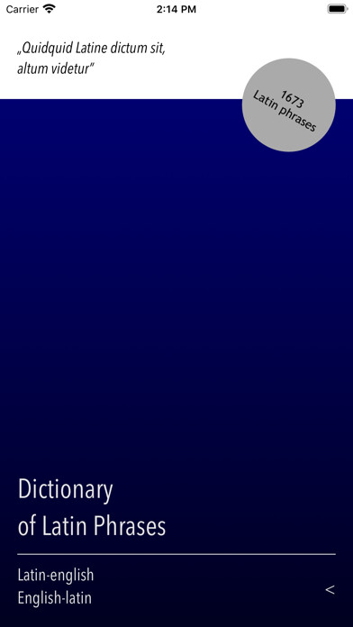 Emulate iPhone app Dictionary of Latin Phrases using MyAndroid Emulate iPhone app Dictionary of Latin Phrases using MyAndroid