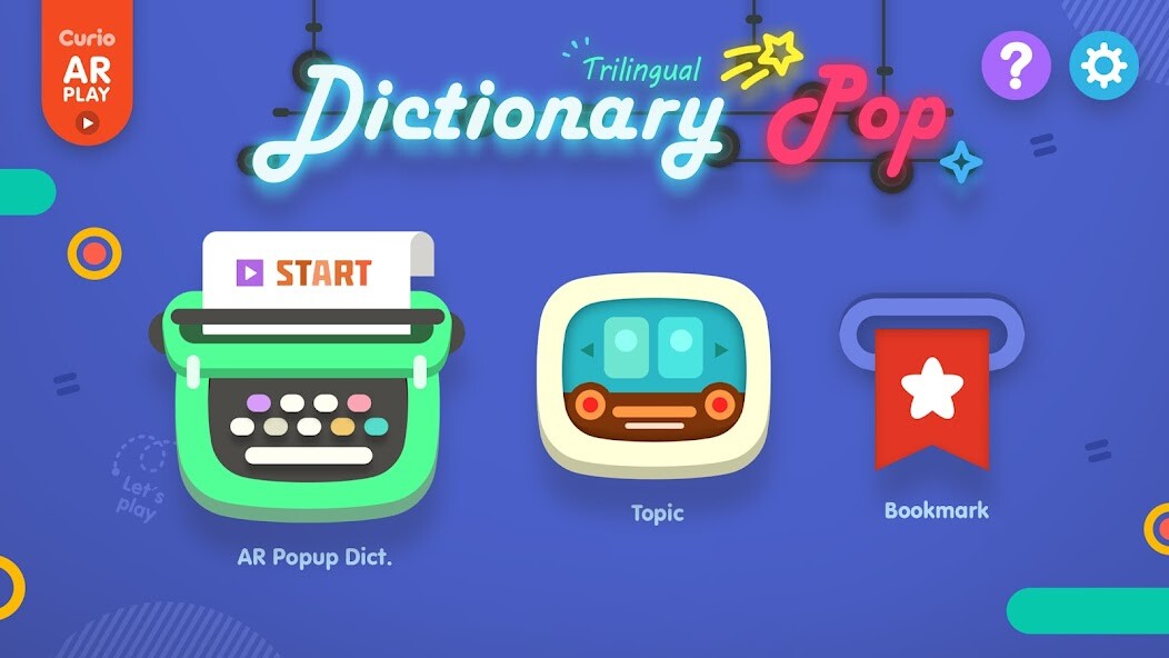 Run android online APK Dictionary Pop Trilingual  AR from MyAndroid or emulate Dictionary Pop Trilingual  AR using MyAndroid