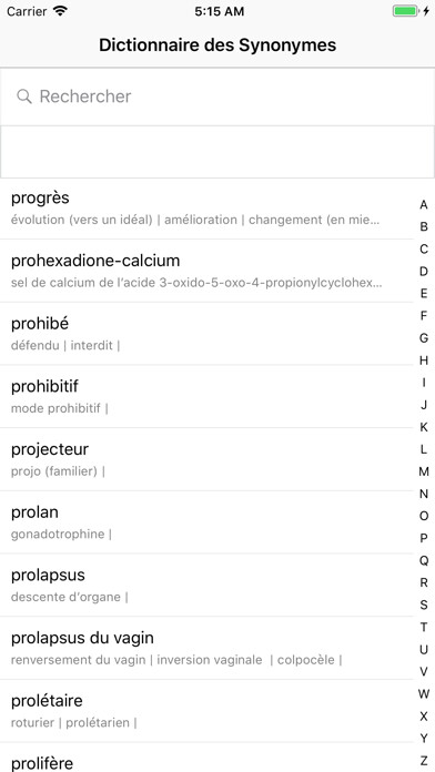 Emulate iPhone app Dictionnaire des synonymes. using MyAndroid Emulate iPhone app Dictionnaire des synonymes. using MyAndroid