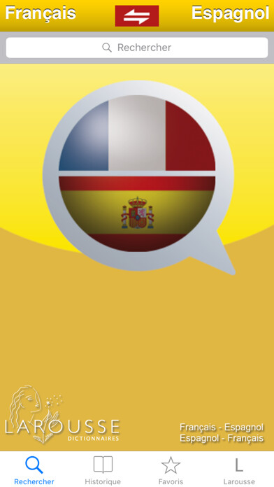 Emulate iPhone app Dictionnaire Français-Espagnol using MyAndroid