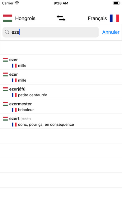 Emulate iPhone app Dictionnaire Hongrois-Français using MyAndroid Emulate iPhone app Dictionnaire Hongrois-Français using MyAndroid