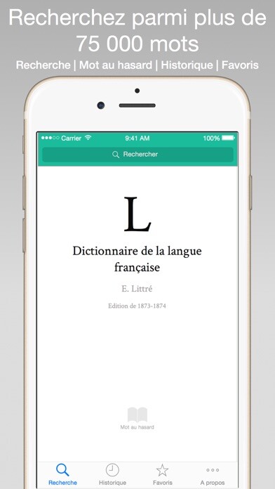 Emulate iPhone app Dictionnaire Littré - Référence de la langue française using MyAndroid