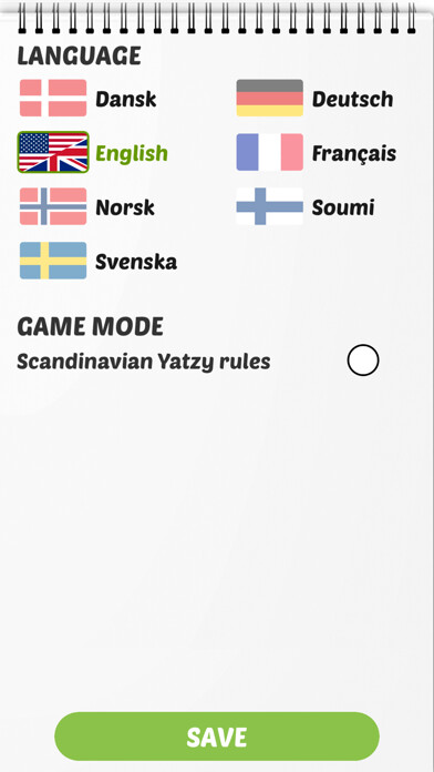 Emulate iPhone app DICY, Scoresheet for YAHTZEE using MyAndroid
