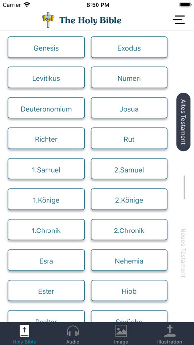 Emulate iPhone app Die Bibel Deutsch mit Audio using MyAndroid