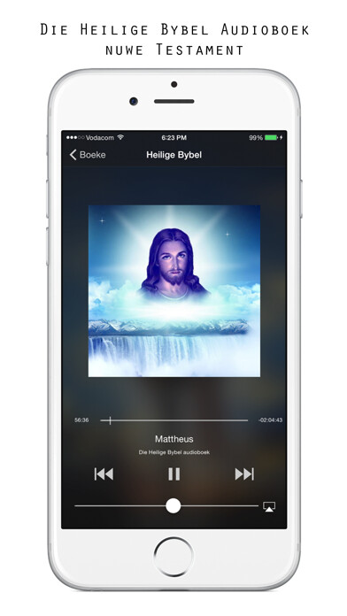 Emulate iPhone app Die Bybel Audioboek Afrikaans using MyAndroid