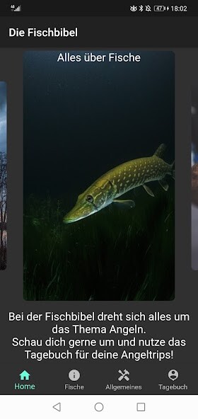 Run android online APK Die Fischbibel -  Alles zum Angeln + Tagebuch from MyAndroid or emulate Die Fischbibel -  Alles zum Angeln + Tagebuch using MyAndroid