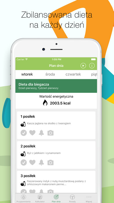 Emulate iPhone app Dieta dla biegacza using MyAndroid