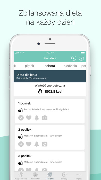Emulate iPhone app Dieta dla lenia using MyAndroid