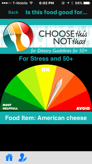Emulate iPhone app Dietary Guidelines 50+ using MyAndroid