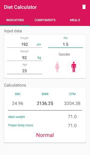 Run android online APK Diet Calc from MyAndroid or emulate Diet Calc using MyAndroid