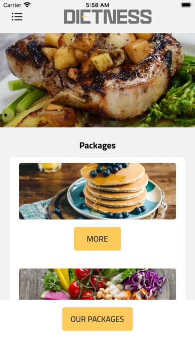 Emulate iPhone app Dietness - دايتنس using MyAndroid