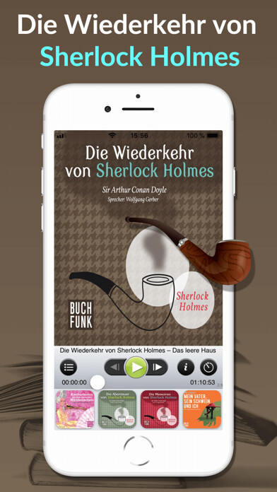 Emulate iPhone app Die Wiederkehr von Sherlock using MyAndroid