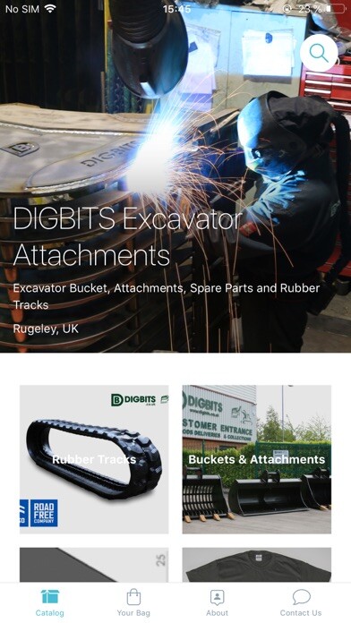 Emulate iPhone app DIGBITS Excavator Attachments using MyAndroid