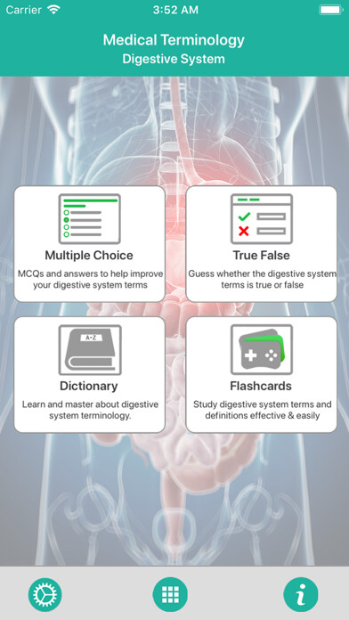 Emulate iPhone app Digestive System Medical Terms using MyAndroid