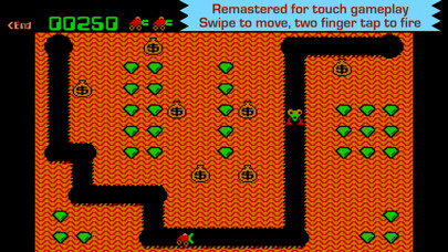 Emulate iPhone app Digger - Classic retro arcade game using MyAndroid