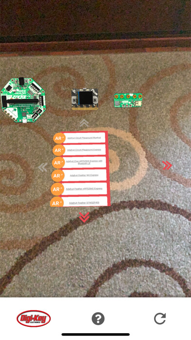 Emulate iPhone app Digi-Key AR Boards Guide 2020 using MyAndroid