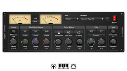 Emulate iPhone app DigiStix Drummer AUv3 Plugin using MyAndroid