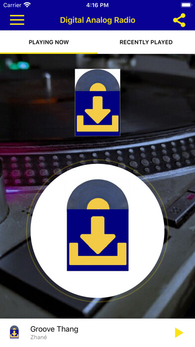 Emulate iPhone app Digital Analog Radio using MyAndroid