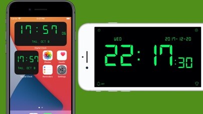 Emulate iPhone app Digital Clock - Big LED Alarm using MyAndroid
