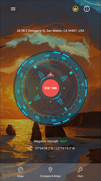 Run android online APK Digital Compass: Smart Compass Free from MyAndroid or emulate Digital Compass: Smart Compass Free using MyAndroid