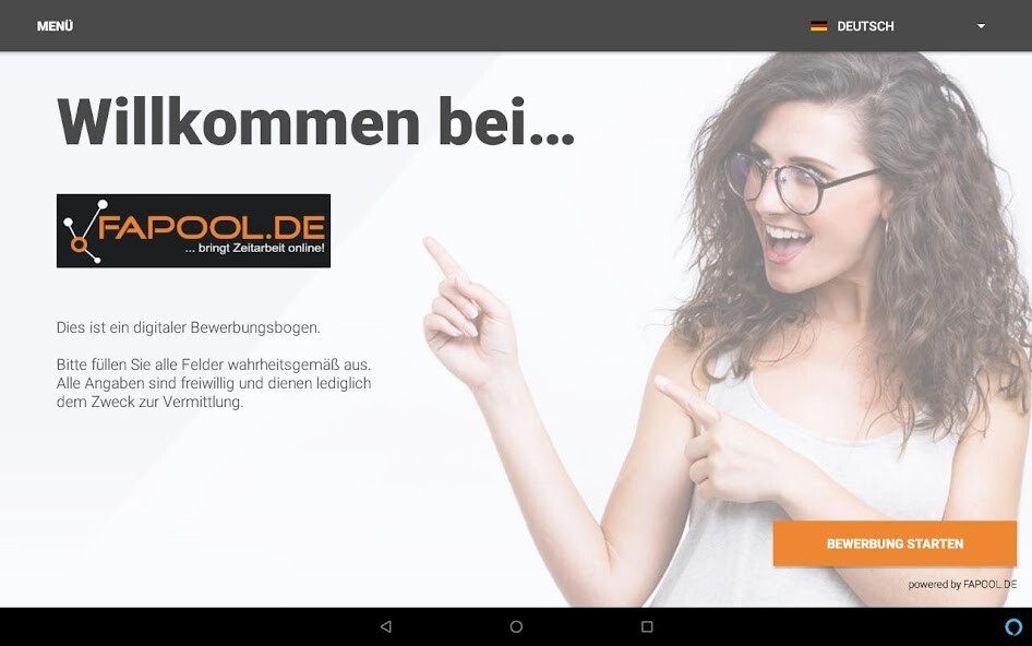 Run android online APK Digitaler Bewerbungsbogen für from MyAndroid or emulate Digitaler Bewerbungsbogen für using MyAndroid Run android online APK Digitaler Bewerbungsbogen für from MyAndroid or emulate Digitaler Bewerbungsbogen für using MyAndroid